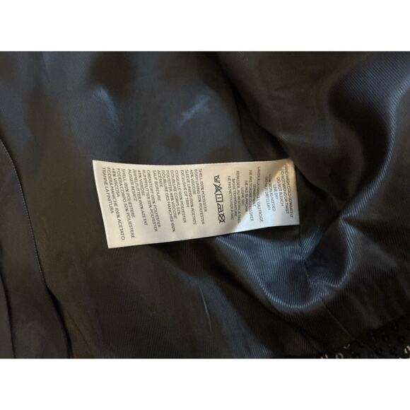 By Anthropologie Sequin Cropped Black Moto Jacket Size Large NWT - Picture 15 of 15